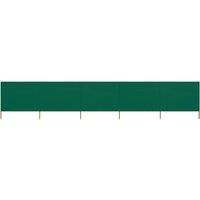 5-panel Wind Screen Fabric 600x120 cm Green