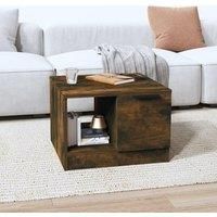 Coffee Table Smoked Oak 50x50x36 cm Engineered Wood