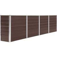 Raised Garden Bed 320x40x77 cm Galvanised Steel Brown