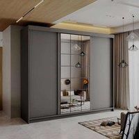 Modern Sliding Wardrobe with LED Light W 250 x H 217 x D 62
