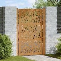 Garden Gate 105x155 cm Weathering Steel Leaf Design