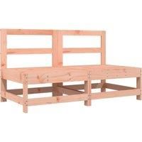 Garden Middle Sofas 2 pcs Solid Wood Douglas