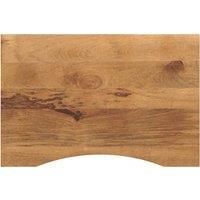 Desk Top with Curve 80x60x2.5 cm Solid Wood Rough Mango