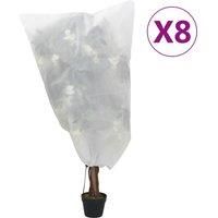 Plant Fleece Covers with Drawstring 8 pcs 70 g/m£ 0.8x1.2 m