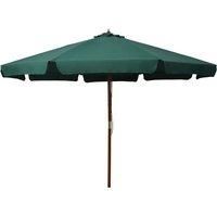 Outdoor Parasol with Wooden Pole 330 cm Green