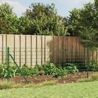Wire Mesh Fence with Spike Anchors Green 1.1x10 m