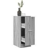 Apothecary Cabinet Grey Sonoma 30x41x77.5 cm Engineered Wood