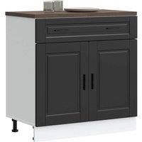 Kitchen Base CabinetPorto Black Engineered Wood