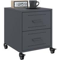 Bedside Cabinets 2 pcs Anthracite 36x39x43.5 cm Steel