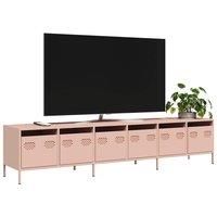TV Cabinet Pink 202x39x43.5 cm Cold-rolled Steel
