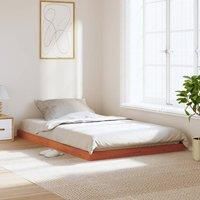 Bed Frame without Mattress Wax Brown 120x200 cm Solid Wood Pine