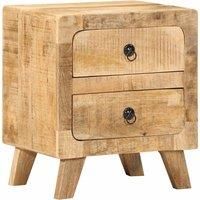 Bedside Cabinet 40x32x46 cm Solid Wood Rough Mango