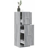 Apothecary Cabinet Grey Sonoma 40x41x118 cm Engineered Wood