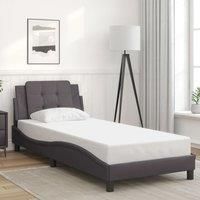 Bed Frame without Mattress Grey 90x190 cm Single Faux Leather