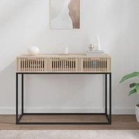 Console Table 105x30x75 cm Engineered Wood and Iron