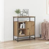 Sideboard Artisan Oak 69x35x80 cm Engineered Wood and Steel