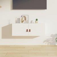 Wall Cabinet White 80x30x30 cm Solid Wood Pine