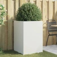 Planter White 52x48x75 cm Steel