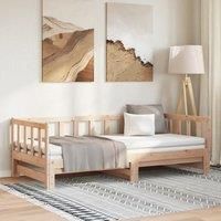Pull-out Day Bed 2x(80x200) cm Solid Wood Pine