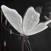 Mini Butterflies Led Wedding Light Romantic Lace Dia40cm Butterfly Floor Lamp Decor Wedding Walkway