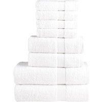 8 Piece Premium Towel Set SOLUND White 600 gsm