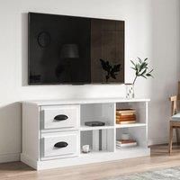 TV Cabinet High Gloss White 102x35.5x47.5 cm Engineered Wood