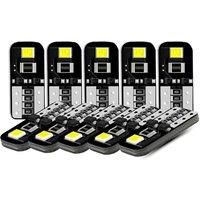 Aluminium New Car LED Indicator Light W5W T10 2835 2SMD 12V 6000K 194 LED Licence Plate Light Canbus Bulb Car Map Dome Lights