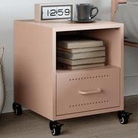 Bedside Cabinet Pink 36x39x43.5 cm Steel