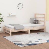 Pull-out Day Bed 2x(90x190) cm Solid Wood Pine