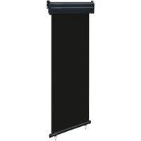 Balcony Side Awning 65x250 cm Black