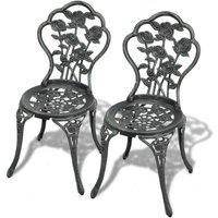 Bistro Chairs 2 pcs Cast Aluminium Green