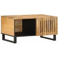 Coffee Table 80x51x40 cm Solid Wood Rough Mango