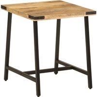 Side Table 45x45x50 cm Solid Wood Mango and Iron