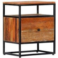Bedside Cabinet 40x30x50 cm Solid Reclaimed Wood and Steel