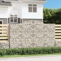 Arched Gabion Baskets 6 pcs 300x50x180/200 cm Galvanised Iron