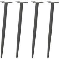 Coffee Table Legs Conical Shape 4 pcs Anthracite 72-73 cm Steel