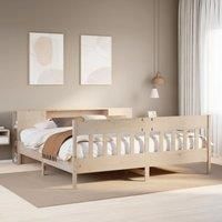 Bookcase Bed without Mattress 180x200 cm Super King Solid Wood Pine