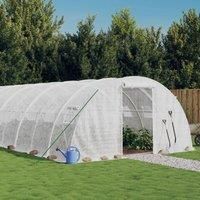 Greenhouse with Steel Frame White 80 m£ 20x4x2 m