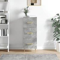 Sideboard Concrete Grey 34.5x34x90 cm Engineered Wood