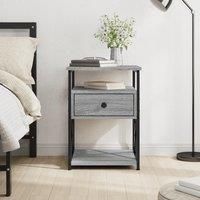 Bedside Cabinet Grey Sonoma 40x42x55 cm Engineered Wood