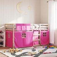 Bunk Bed without Mattress Pink 90x190 cm Single Solid Wood Pine