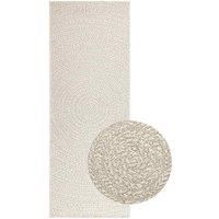 Rug ZIZUR Cream 80x200 cm Jute Look Indoor and Outdoor