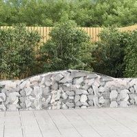 Arched Gabion Baskets 3 pcs 400x30x60/80 cm Galvanised Iron