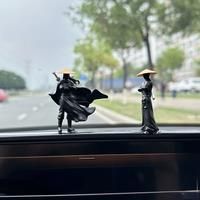 1pc Car Interior Accessories Doll Jianghu Knight Computer Screen Desktop Ornaments Antiquity Knight Center Console Car Swordsman