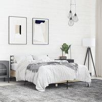 Bed Frame without Mattress Sonoma Oak 140x190 cm