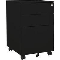 Mobile File Cabinet Black 39x45x60 cm Steel
