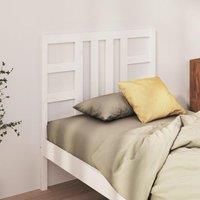 Bed Headboard White 106x4x100 cm Solid Wood Pine
