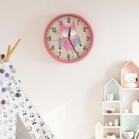 Wall Clock Pink £25.5 cm Polystyrene and Glass