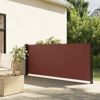 Retractable Side Awning Brown 120x500 cm