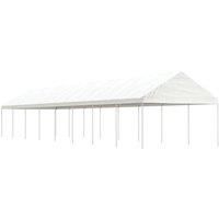 Gazebo with Roof White 17.84x4.08x3.22 m Polyethylene